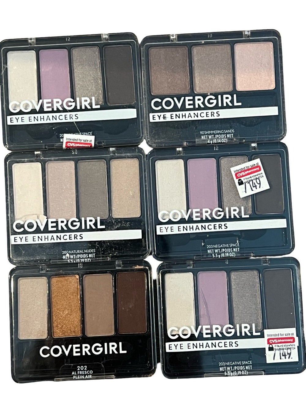 6 pack CoverGirl Eye Enhancers Eyeshadow Palette - FINAL PRICE DROP